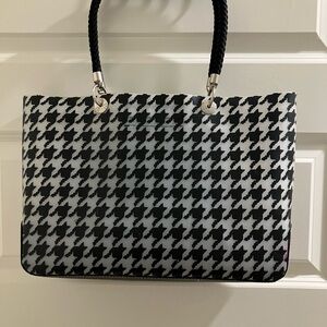 The Sak Black and White Houndstooth Tote